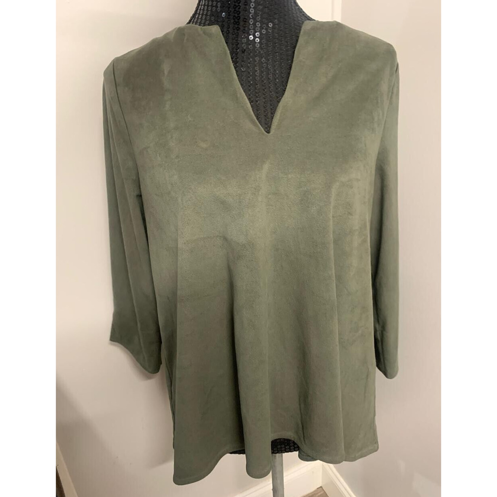 Gretchen Scott Blouse Long Sleeve Green M Women's A38